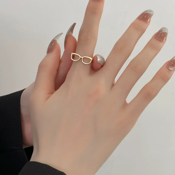 Wholesale Couple Ring Zinc Alloy Heart Shape Geometric Style Electroplated
