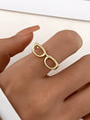 Wholesale Couple Ring Zinc Alloy Heart Shape Geometric Style Electroplated