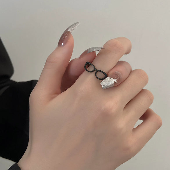 Wholesale Couple Ring Zinc Alloy Heart Shape Geometric Style Electroplated