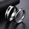 Wholesale Couple Rings Stainless Steel Geometric Dripping Oil Style