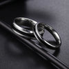Wholesale Couple Rings Stainless Steel Geometric Dripping Oil Style