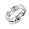 Wholesale Couple Rings Titanium Steel With Diamond And Flower Design
