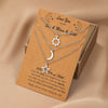 Wholesale Couple Stainless Steel Handmade Sun And Moon Star Necklace With O Shaped Chain