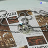 Wholesale Couple Style Stainless Steel Pendant Necklace With Pearl Chain And Polishing Treatment