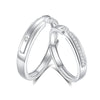 Wholesale Couple Style 925 Sterling Silver Concentric Lock Ring With Electroplating Design