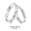 Wholesale Couple Style 925 Sterling Silver Concentric Lock Ring With Electroplating Design