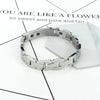 Wholesale Couple Titanium Steel Bracelet With Rhinestone And Geometric Design