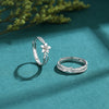 Wholesale Couple's Ring 225 Silver Flower Branch Design Electroplated