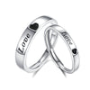 Wholesale Couple's Ring 925 Sterling Silver Heart Design Electroplated