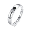Wholesale Couple's Ring 925 Sterling Silver Heart Design Electroplated