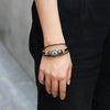 Wholesale Cowhide Bracelet Geometric Beaded Style