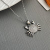 Wholesale Crab Zircon Necklace Titanium Steel Electroplating Animal Zodiac Style For Women