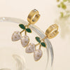 Wholesale Creamy Sweet Style Fruit Pattern Electroplated Stainless Steel Earrings For Women