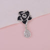 Wholesale Creative Alloy Jewelry Camellia Flower Pendant Electroplated For Female Mobile Phone Beauty Accessories