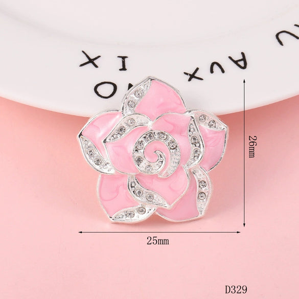 Wholesale Creative Alloy Jewelry Camellia Flower Pendant Electroplated For Female Mobile Phone Beauty Accessories