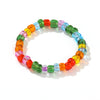Wholesale Creative Children's Fun Candy Color Rice Bead Ring Pure Handmade Geometric Style