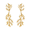 Wholesale Creative Exaggerated Coral Style Geometric Stainless Steel Long Earrings With Electroplating For Women