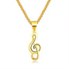Wholesale Creative Music Symbol Small Commodity Necklace Alloy Titanium Steel Electroplated Unisex