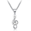 Wholesale Creative Music Symbol Small Commodity Necklace Alloy Titanium Steel Electroplated Unisex