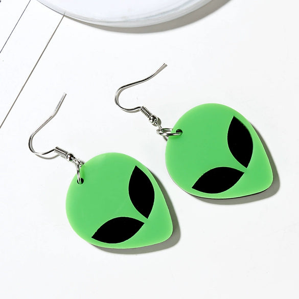 Wholesale Creative Novelty Exaggerated Alien Acrylic Earrings With Cartoon Characters