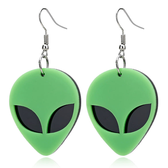 Wholesale Creative Novelty Exaggerated Alien Acrylic Earrings With Cartoon Characters