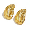 Wholesale Creative Personality Stainless Steel 18K Gold Plated Geometric Fashion Drop Earrings For Women