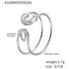 Wholesale Creative Pin Line Opening Ring Stainless Steel 18K Gold Plated Light Luxury Geometric Jewelry