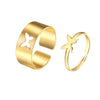 Wholesale Creative Punk Couple Ring Set Alloy Electroplated Peach Ring