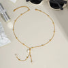 Wholesale Crescent Pendant Necklace For Women Light Luxury Fashion Stainless Steel Jewelry Pvd Furnace Vacuum Real Gold Plated