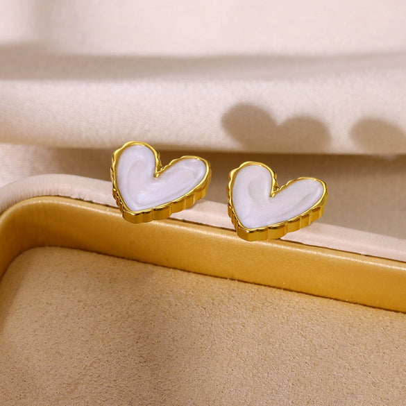 Wholesale Cross Earrings Stainless Steel Gold Plated Geometric Square Striped Jewelry Unisex