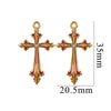 Wholesale Cross Jewelry High Quality Stainless Steel Titanium Steel Plated 18K Gold Oil Pressure Process Totem Pattern