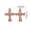 Wholesale Cross Jewelry High Quality Stainless Steel Titanium Steel Plated 18K Gold Oil Pressure Process Totem Pattern