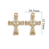 Wholesale Cross Jewelry High Quality Stainless Steel Titanium Steel Plated 18K Gold Oil Pressure Process Totem Pattern