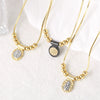 Wholesale Cross Madonna Pendant Necklace For Women Gold Plated Copper Geometric Shape Electroplated