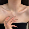 Wholesale Cross Necklace 925 Sterling Silver Geometric Electroplating Women's Neck Jewelry