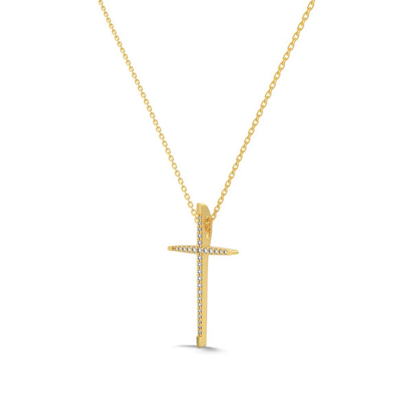 Wholesale Cross Necklace 925 Sterling Silver Geometric Electroplating Women's Neck Jewelry