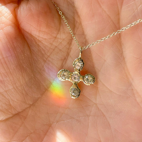 Wholesale Cross Pendant Necklace Copper Geometric Vintage Style Electroplated