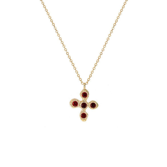 Wholesale Cross Pendant Necklace Copper Geometric Vintage Style Electroplated