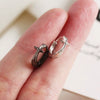 Wholesale Cross Silver Ear Buckle Earrings S925 Sterling Silver Electroplated Unisex Minimalist Hipster Style