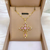 Wholesale Cross Titanium Steel And Copper Necklace With Geometric Design For Women