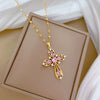 Wholesale Cross Titanium Steel And Copper Necklace With Geometric Design For Women