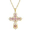 Wholesale Cross Titanium Steel And Copper Necklace With Geometric Design For Women