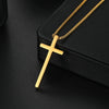 Wholesale Cross Titanium Steel And Pearl Sweater Chain In Ins Punk Style