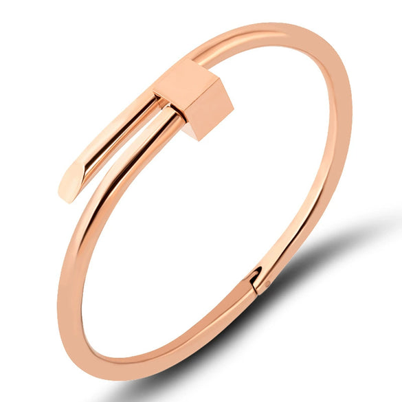Wholesale Crosspattern Sticky Brick Stainless Steel Nail Bracelet