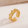 Wholesale Crown Ring Stainless Steel 18K Gold Plated For Women