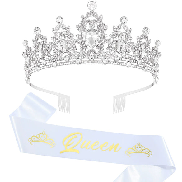 Wholesale Crown Zinc Alloy Crystal Electroplating Unisex Party Decoration