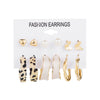 Wholesale Crystal Alloy Acrylic Fashion Elegant Retro Animals Geometric Earrings Set For Women With Electroplating