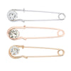 Wholesale Crystal Brooch Metal Rhinestone Crown Geometric Style Electroplating Women's Shoulder Strap Fixed Pin