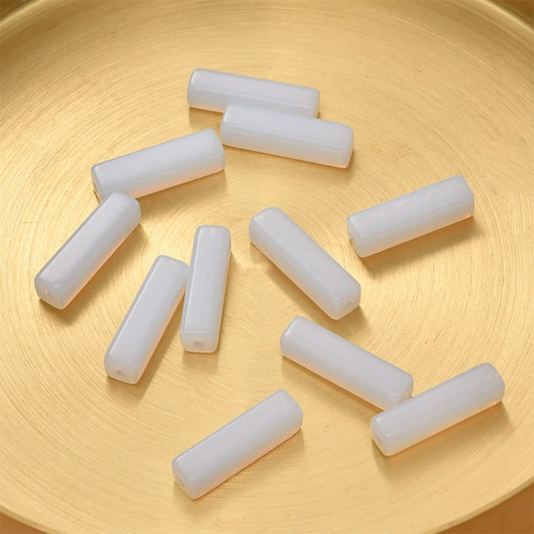 Wholesale Crystal Glass Long Square Straight Tube Beads Jewelry Making Materials For Earring Necklace Bracelet