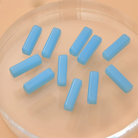 Wholesale Crystal Glass Long Square Straight Tube Beads Jewelry Making Materials For Earring Necklace Bracelet